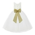 thumbnail image 1 of Ekidsbridal Ivory Lace Back Tutu Tulle Flower Girl Dresses Formal Photoshoot Gown 212noFT 2, 1 of 3