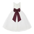 thumbnail image 1 of Ekidsbridal Ivory Lace Back Tutu Tulle Flower Girl Dresses Formal Photoshoot Gown 212noFT 3, 1 of 3