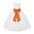 thumbnail image 1 of Ekidsbridal Ivory Lace Back Tutu Tulle Flower Girl Dresses Formal Photoshoot Gown 212noFT 4, 1 of 3