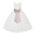 thumbnail image 1 of Ekidsbridal Ivory Lace Back Tutu Tulle Flower Girl Dresses Formal Photoshoot Gown 212noFT 4, 1 of 3