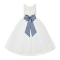 thumbnail image 1 of Ekidsbridal Ivory Lace Back Tutu Tulle Flower Girl Dresses Formal Photoshoot Gown 212noFT 6, 1 of 3