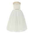 thumbnail image 1 of Ekidsbridal Ivory Lace Halter Flower Girl Dress Birthday Party Formal Evening Gown Junior Bridesmaid 213R4 4, 1 of 3