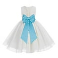 thumbnail image 1 of Ekidsbridal Ivory Lace Organza Flower Girl Dress Communion Baptism Gown for Church Christening Ballroom Dance Recital 186T 2, 1 of 2