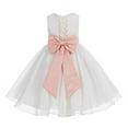 thumbnail image 1 of Ekidsbridal Ivory Lace Organza Flower Girl Dress Communion Baptism Gown for Church Christening Ballroom Dance Recital 186T M, 1 of 3