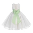 thumbnail image 1 of Ekidsbridal Ivory Lace Organza Flower Girl Dress Communion Baptism Gown for Church Christening Ballroom Dance Recital 186T 4, 1 of 2