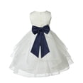 thumbnail image 1 of Ekidsbridal Ivory Midnight Shimmering Organza Flower Girl Dress Junior Beauty Pageant Mini Bridal Gown Ballroom Dance Recital 4613T 10, 1 of 3