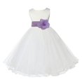 thumbnail image 1 of Ekidsbridal Ivory Rattail Edge Tulle Flower Girl Dress Communion Baptism Gown for Christening Wedding Reception Formal Photoshoot 829T 10, 1 of 2