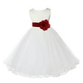 thumbnail image 1 of Ekidsbridal Ivory Rattail Edge Tulle Flower Girl Dress Communion Baptism Gown for Christening Wedding Reception Formal Photoshoot 829T 2, 1 of 2