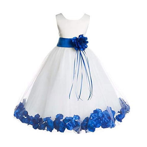Ekidsbridal Ivory Tulle Floral Rose Petals Flower Girl Dress Communion Baptism Ceremonial Gown Formal Photoshoot 007 10