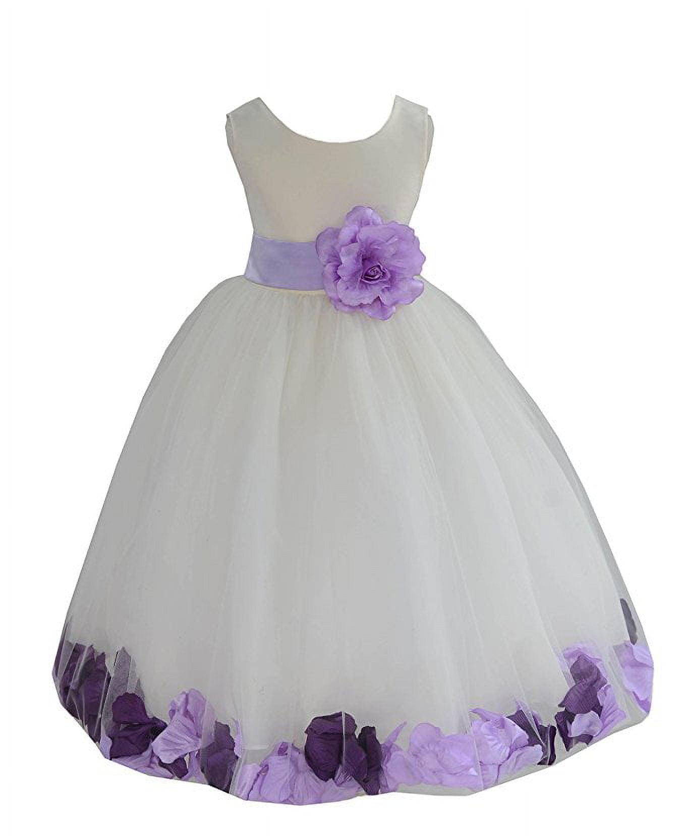 Flower girl dress 2024 with petals in skirt