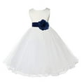thumbnail image 1 of Ekidsbridal Ivory Tulle Rattail Edge Flower Girl Dress for Toddlers Birthday Party Formal Elegant Gown Ballroom Dance Recital 829S 10, 1 of 2