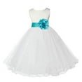 thumbnail image 1 of Ekidsbridal Ivory Tulle Rattail Edge Flower Girl Dress for Toddlers Birthday Party Formal Elegant Gown Ballroom Dance Recital 829S 2, 1 of 3
