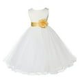 thumbnail image 1 of Ekidsbridal Ivory Tulle Rattail Edge Flower Girl Dresses Formal Evening Gown Christening Communion Baptism Photoshoot Wedding 829T 8, 1 of 2