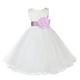 thumbnail image 1 of Ekidsbridal Ivory Tulle Rattail Edge Flower Girl Dresses Pretty Princess Ballroom Father Daughter Dance Gown Christening 829T 2, 1 of 2