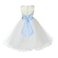 thumbnail image 1 of Ekidsbridal Ivory Tulle Rattail Edge Flower Girl Dresses Pretty Princess Ballroom Father Daughter Dance Gown Christening 829T S, 1 of 3