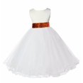thumbnail image 1 of Ekidsbridal Ivory Tulle Rattail Edge Sequin Sash Flower Girl Dress Birthday Party Formal Evening Pretty Princess Mini Bridal Gown 829mh 4, 1 of 2