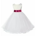 thumbnail image 1 of Ekidsbridal Ivory Tulle Rattail Edge Sequin Sash Flower Girl Dress Birthday Party Formal Evening Pretty Princess Mini Bridal Gown 829mh S, 1 of 2