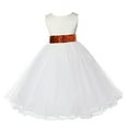 thumbnail image 1 of Ekidsbridal Ivory Tulle Rattail Edge Sequin Sash Flower Girl Dresses Christening Pageant Gown Birthday Party Baptism 829mh 4, 1 of 2