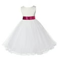 thumbnail image 1 of Ekidsbridal Ivory Tulle Rattail Edge Sequin Sash Flower Girl Dresses Christening Pageant Gown Birthday Party Baptism 829mh 4, 1 of 2