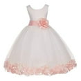 thumbnail image 1 of Ekidsbridal Ivory Tulle Rose Petals Formal Flower Girl Dresses Junior Bridesmaid Photoshoot Evening Gown Graduation Ceremony 302S 10, 1 of 2