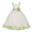 thumbnail image 1 of Ekidsbridal Ivory Tulle Rose Petals Formal Flower Girl Dresses Junior Bridesmaid Photoshoot Evening Gown Graduation Ceremony 302S 14, 1 of 2