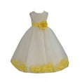 thumbnail image 1 of Ekidsbridal Ivory Tulle Rose Petals Formal Flower Girl Dresses Junior Bridesmaid Photoshoot Evening Gown Graduation Ceremony 302S 16, 1 of 2