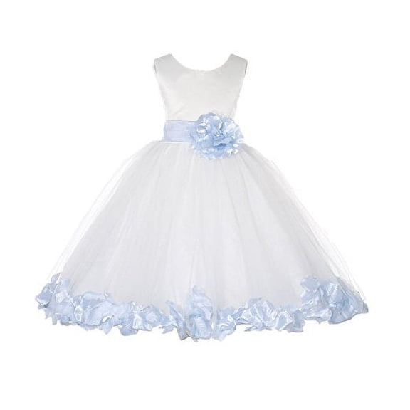 Ekidsbridal Ivory Tulle Rose Petals Formal Flower Girl Dresses Junior Bridesmaid Photoshoot Evening Gown Graduation Ceremony 302S 16