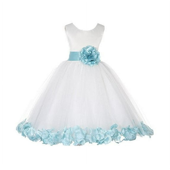 Ekidsbridal Ivory Tulle Rose Petals Formal Flower Girl Dresses Junior Bridesmaid Photoshoot Evening Gown Graduation Ceremony 302S 16