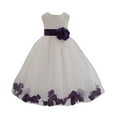 thumbnail image 1 of Ekidsbridal Ivory Tulle Rose Petals Formal Flower Girl Dresses Junior Bridesmaid Photoshoot Evening Gown Graduation Ceremony 302S 2, 1 of 2