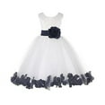 thumbnail image 1 of Ekidsbridal Ivory Tulle Rose Petals Formal Flower Girl Dresses Junior Bridesmaid Photoshoot Evening Gown Graduation Ceremony 302S 6, 1 of 2