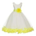 thumbnail image 1 of Ekidsbridal Ivory Tulle Rose Petals Formal Flower Girl Dresses Junior Bridesmaid Photoshoot Evening Gown Graduation Ceremony 302S 6, 1 of 2