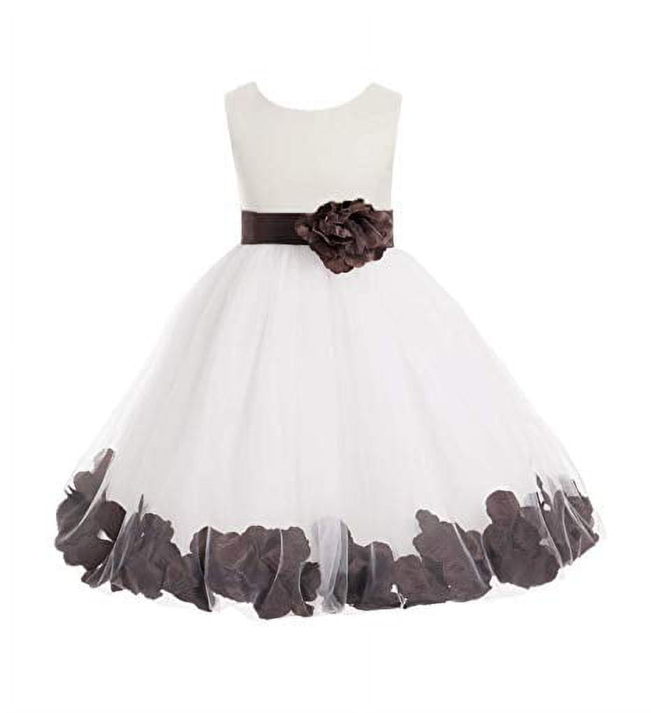 Elegant Dress for Girls Tulle Flower Wedding Evening Bridesmaid Birthday Party Gown 8-12 Years