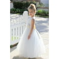 thumbnail image 1 of Ekidsbridal Ivory V-Back Lace Edge Formal Flower Girl Dress Pretty Princess Gown for Toddlers Photoshoot Birthday Party 183T 4, 1 of 2