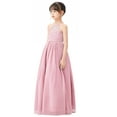 thumbnail image 1 of Lace Back Halter Flower Girl Dresses Junior Pageants Wedding Reception Communion Baptism Gowns for Church 332 10, 1 of 6