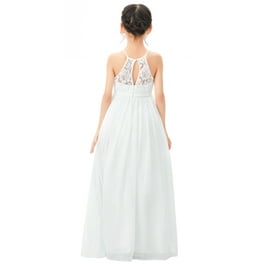Sleeveless Lace V-back Cute Flower Girl Dresses Sleeveless Lace V-back Cute Flower Girl Dresses