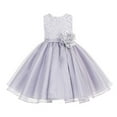 thumbnail image 1 of Ekidsbridal Lace Organza Flower Girl Dress Easter Summer Ballroom Birthday Holiday Formal Evening Gown for Toddlers 186F 2, 1 of 3