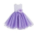 thumbnail image 1 of Ekidsbridal Lace Organza Flower Girl Dress Junior Bridesmaid Gown for Wedding Toddlers Communion Baptism 186F 2, 1 of 3