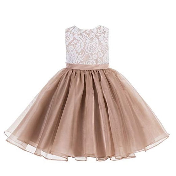 Ekidsbridal Lace Organza Flower Girl Dress Princess Gown for Toddlers Birthday Party Pageant Ballroom Dance 186 2