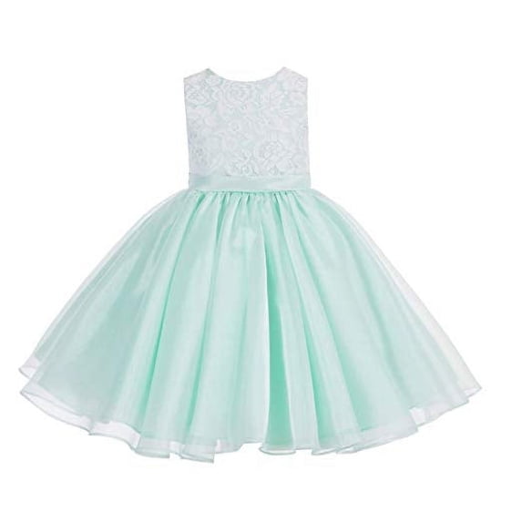 Ekidsbridal Lace Organza Flower Girl Dress Princess Gown for Toddlers Birthday Party Pageant Ballroom Dance 186 2