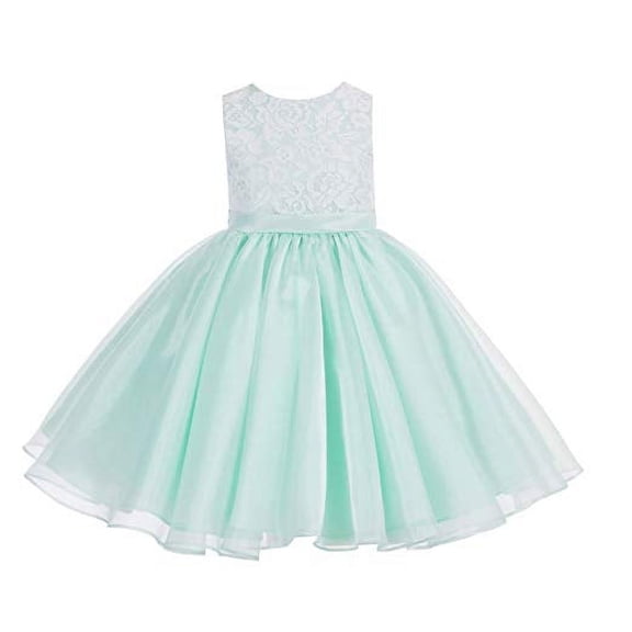 Ekidsbridal Lace Organza Flower Girl Dress Princess Gown for Toddlers Birthday Party Pageant Ballroom Dance 186 M