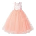 thumbnail image 1 of Ekidsbridal Lace Tulle Tutu Flower Girl Dress Junior Bridesmaid Pageant Ballroom Gown 188 12, 1 of 3
