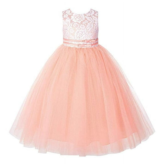 Ekidsbridal Lace Tulle Tutu Flower Girl Dress Junior Bridesmaid Pageant Ballroom Gown 188 12