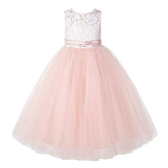 Ekidsbridal Lace Tulle Tutu Flower Girl Dress Pretty Princess Gown Communion Baptism for Toddlers 188 10