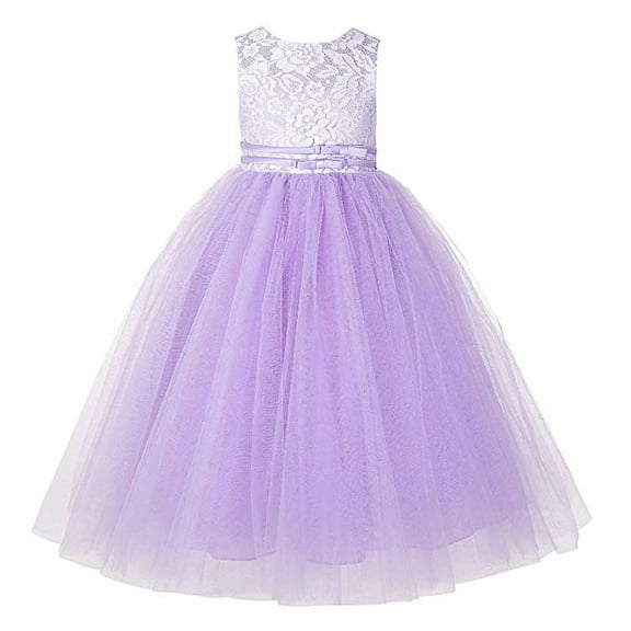 Ekidsbridal Lace Tulle Tutu Flower Girl Dress Pretty Princess Gown Communion Baptism for Toddlers 188 10