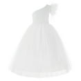 thumbnail image 1 of Ekidsbridal One Shoulder Feather Flower Girl Dresses Junior Bridesmaid Gown OS2 8, 1 of 3