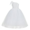thumbnail image 1 of Ekidsbridal One-Shoulder Sequin Tutu Flower Girl Dress for Wedding Father Daughter Dance Ceremony Gown 182 2, 1 of 2