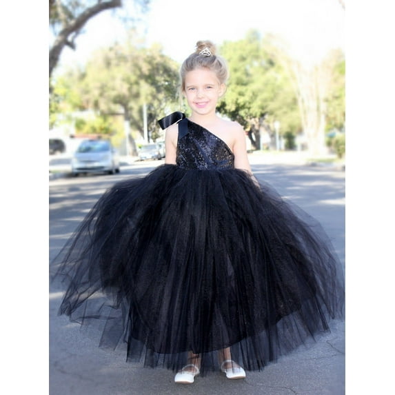 Ekidsbridal One-Shoulder Sequin Tutu Flower Girl Dress for Wedding Father Daughter Dance Ceremony Gown 182 6