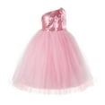thumbnail image 1 of Ekidsbridal One-Shoulder Sequin Tutu Flower Girl Dress for Wedding Father Daughter Dance Ceremony Gown 182 6, 1 of 3