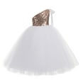 thumbnail image 1 of Ekidsbridal One-Shoulder Sequin Tutu Flower Girl Dresses Wedding Pageant Gown Communion Baptism 182 12, 1 of 7