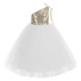 thumbnail image 1 of Ekidsbridal One-Shoulder Sequin Tutu Flower Girl Dress for Wedding Father Daughter Dance Ceremony Gown 182 M, 1 of 4